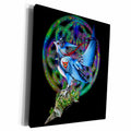 3dRose Feathyrkin Veeku Blue Warrior Bird Fantasy Art - Museum Grade Canvas Wrap (cw_156835)