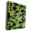 3dRose Green camo print - army uniform camouflage pattern -... - Museum Grade Canvas Wrap (cw_157601)