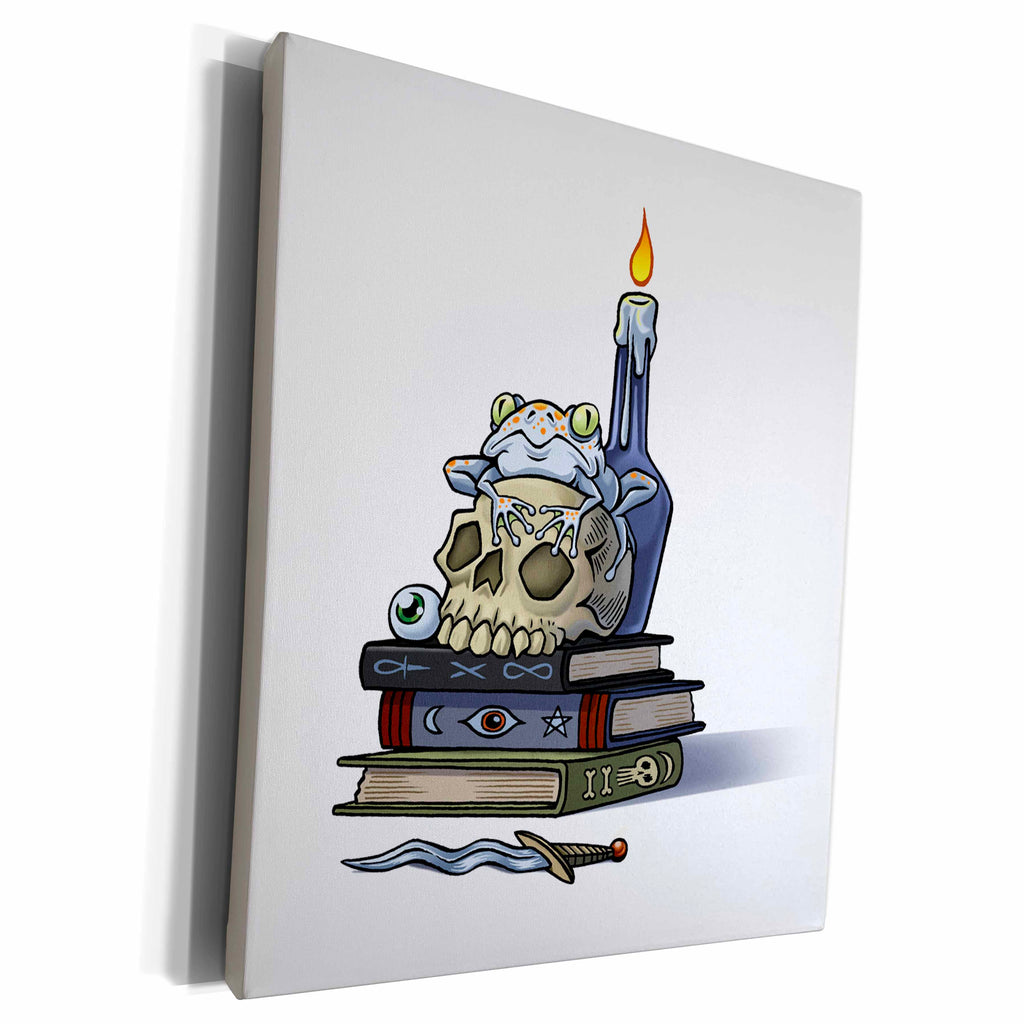 3dRose Cast A Spell Witchcraft Halloween Design - Museum Grade Canvas Wrap (cw_159487)