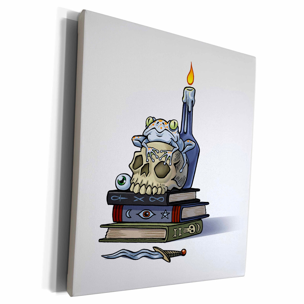 3dRose Cast A Spell Witchcraft Halloween Design - Museum Grade Canvas Wrap (cw_159487)