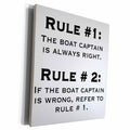 3dRose EvaDane - Funny Quotes - Boat Captain Rules - Museum Grade Canvas Wrap (cw_159650)