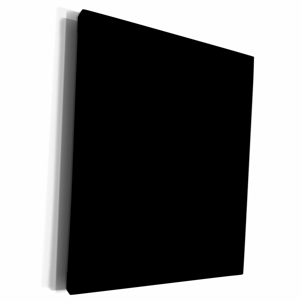 3dRose Plain black - solid one color - sleek minimal -... - Museum Grade Canvas Wrap (cw_159843)