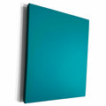 3dRose Plain teal blue - simple modern contemporary solid... - Museum Grade Canvas Wrap (cw_159850)
