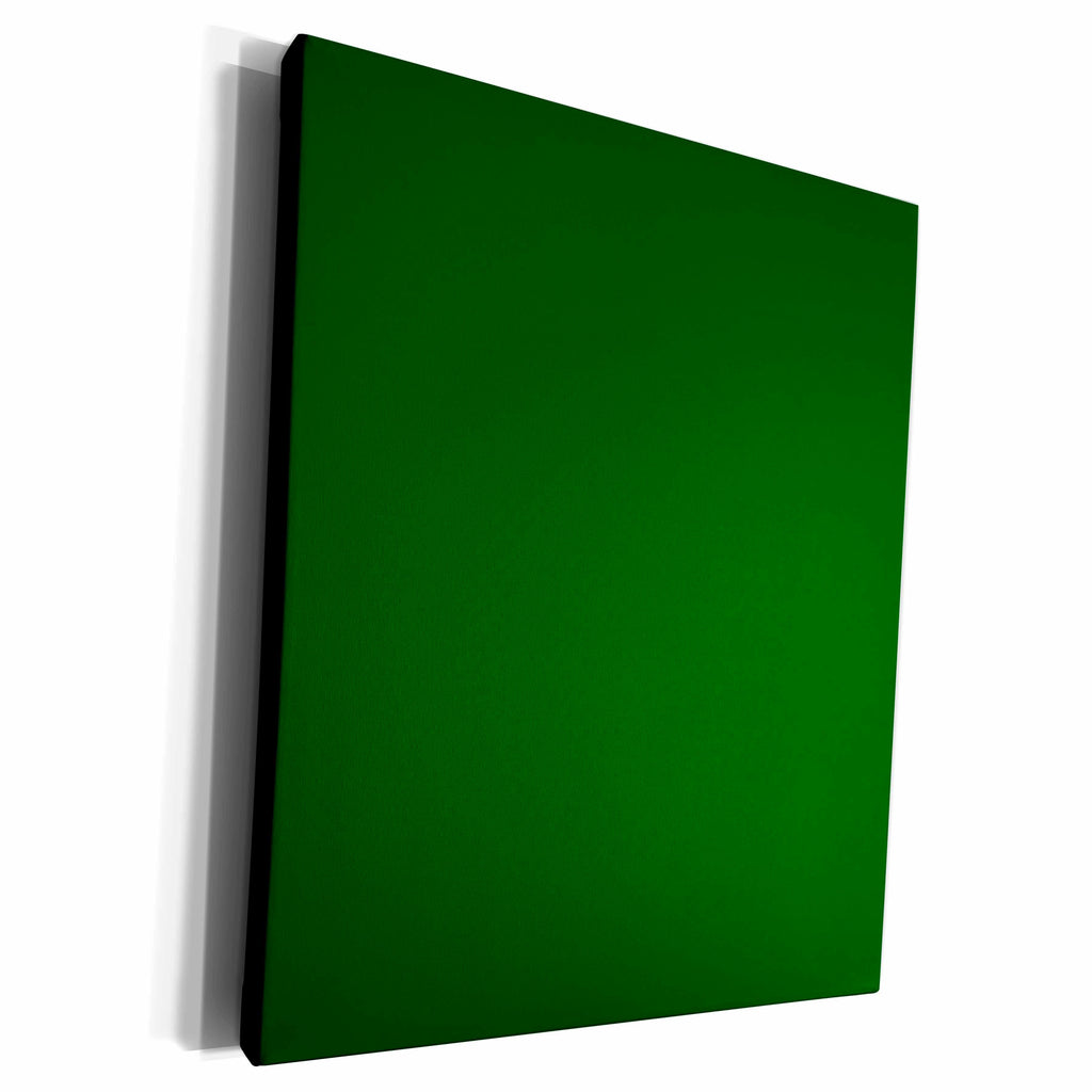 3dRose Dark bottle green - plain simple one single solid... - Museum Grade Canvas Wrap (cw_159855)