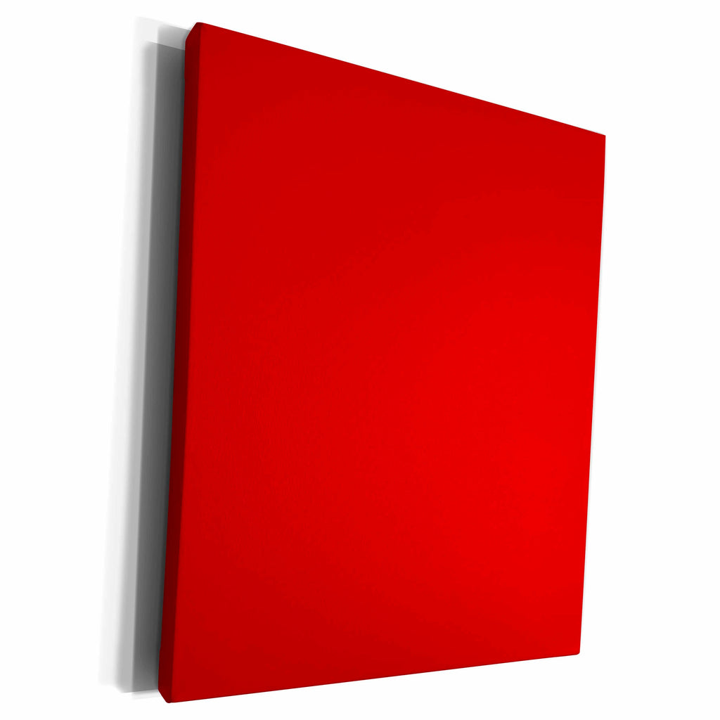 3dRose Red - plain simple solid color - bold vibrant bright... - Museum Grade Canvas Wrap (cw_159879)