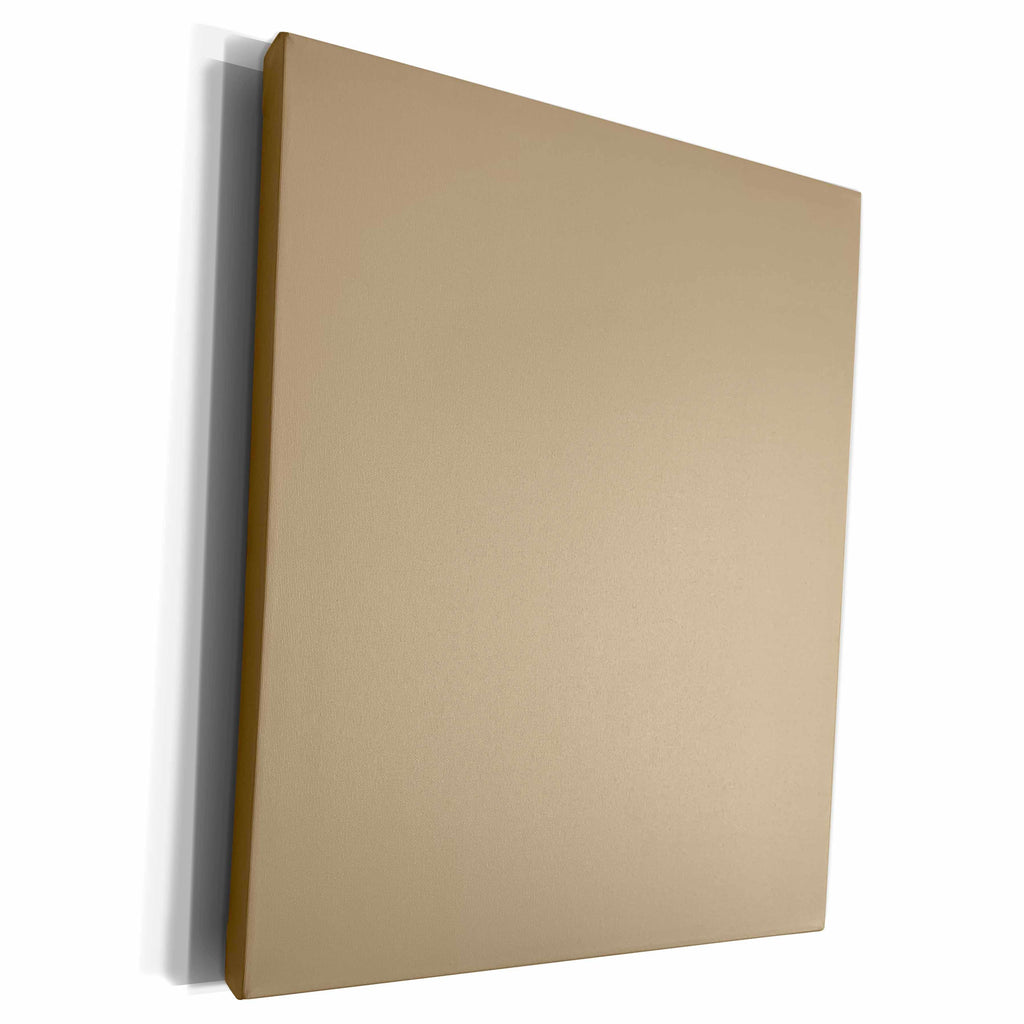3dRose Khaki brown - beige - simple plain solid color - army... - Museum Grade Canvas Wrap (cw_159885)