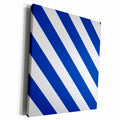 3dRose Navy blue and white diagonal candy stripes pattern -... - Museum Grade Canvas Wrap (cw_159891)