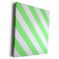 3dRose Lime Green and white diagonal stripe pattern. Light... - Museum Grade Canvas Wrap (cw_159894)