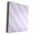 3dRose Lilac Purple and white diagonal stripe pattern - Museum Grade Canvas Wrap (cw_159902)