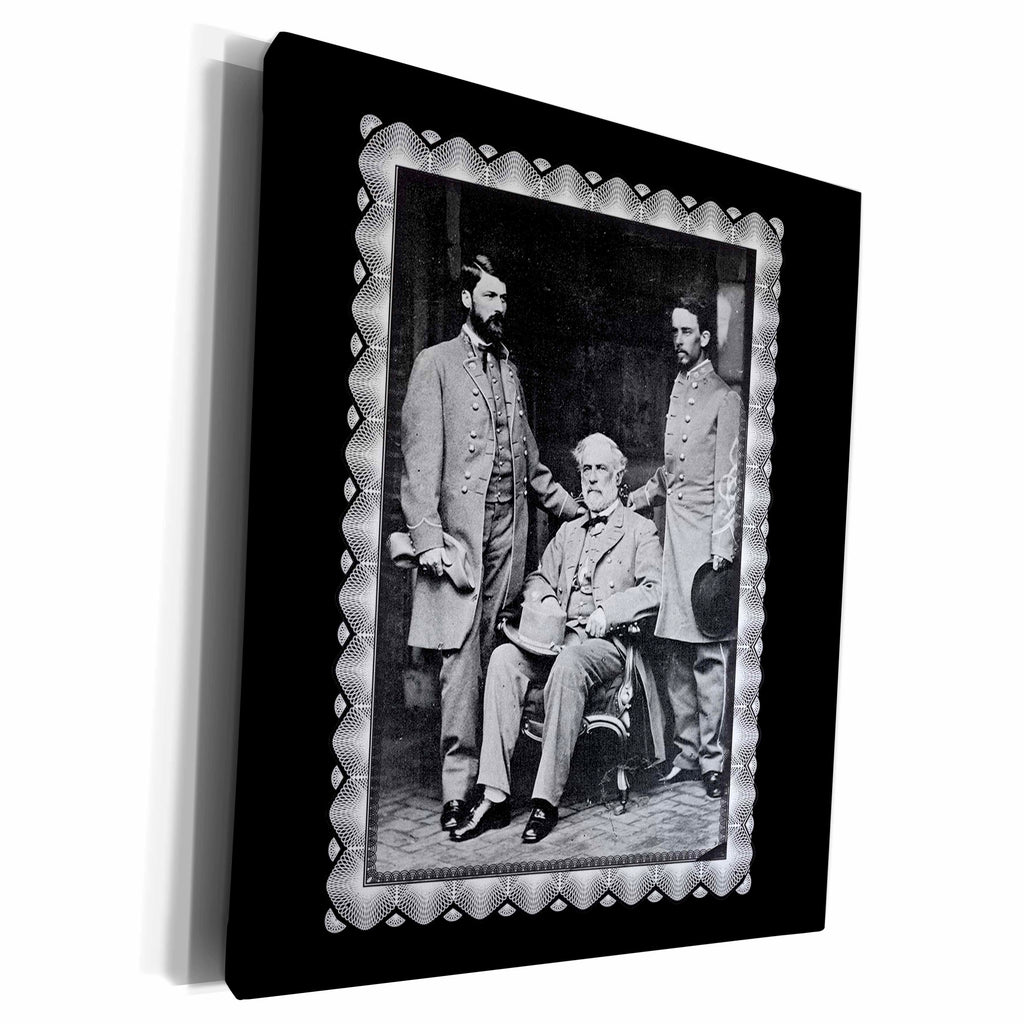 3dRose Generals Robert E Lee, Curtis Lee and Colonel Walter... - Museum Grade Canvas Wrap (cw_160767)
