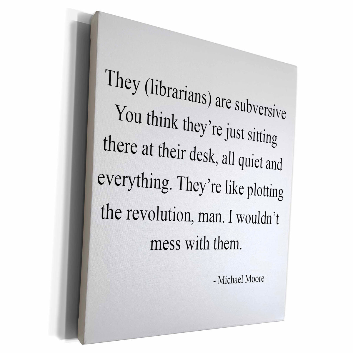 3dRose They librarians are subversive - Museum Grade Canvas Wrap (cw_161074)