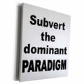 3dRose EvaDane - Funny Quotes - Subvert the dominant paradigm - Museum Grade Canvas Wrap (cw_161085)