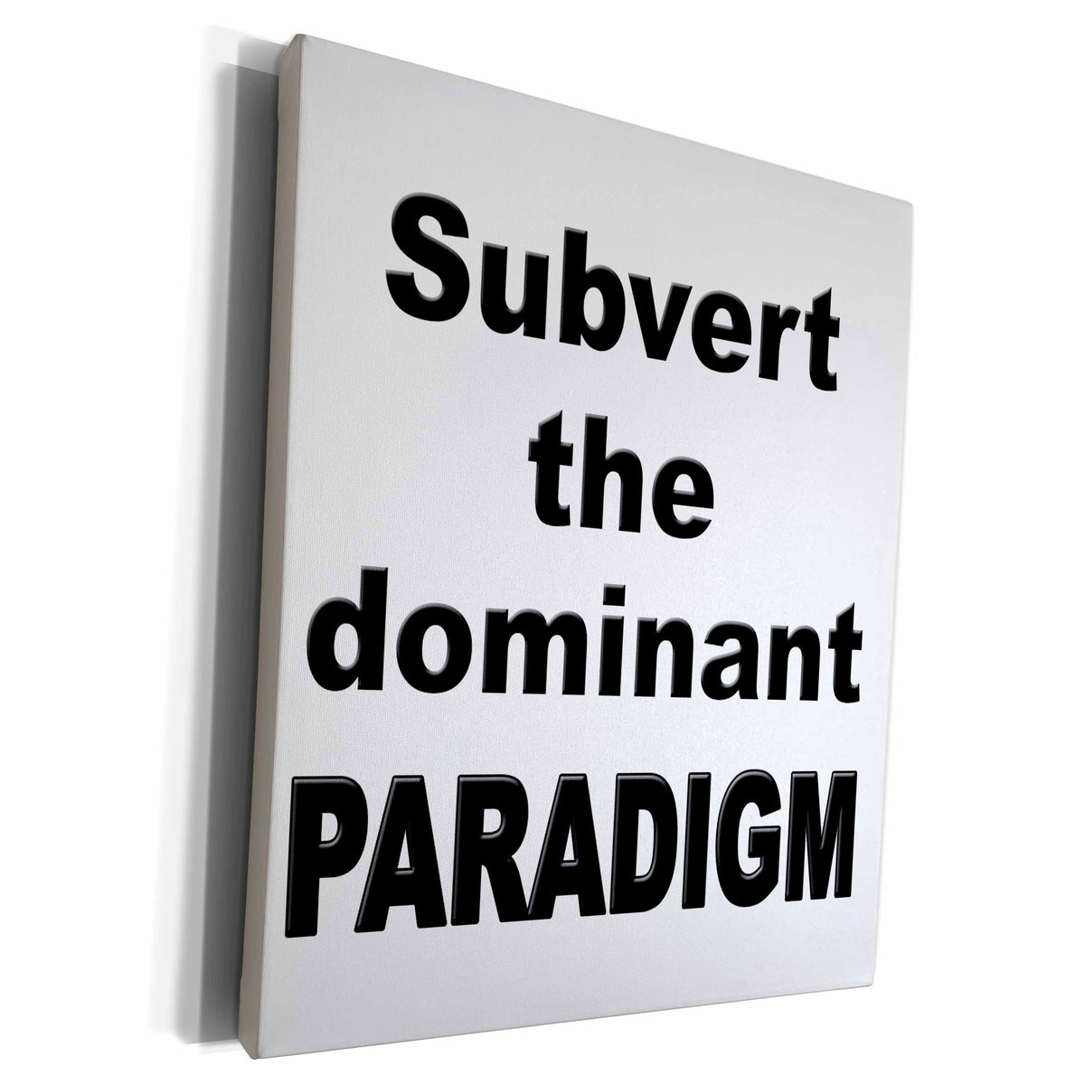 3dRose EvaDane - Funny Quotes - Subvert the dominant paradigm - Museum Grade Canvas Wrap (cw_161085)