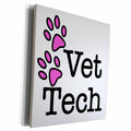 3dRose EvaDane - Quotes - Vet Tech, Pink - Museum Grade Canvas Wrap (cw_161088)
