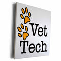 3dRose EvaDane - Quotes - Vet Tech, Orange - Museum Grade Canvas Wrap (cw_161090)