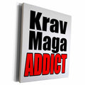 3dRose EvaDane - Funny Quotes - Krav Maga Addict - Museum Grade Canvas Wrap (cw_161095)