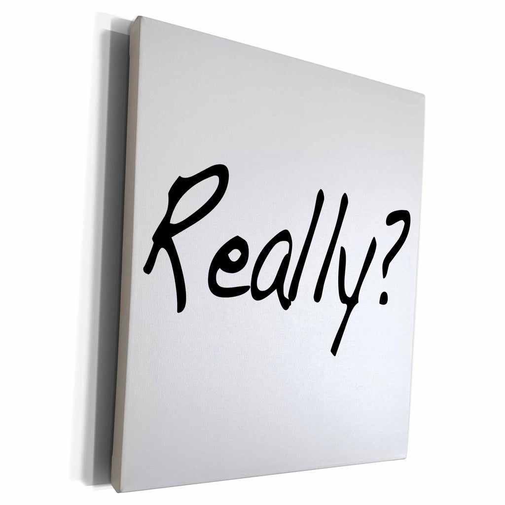 3dRose EvaDane - Funny Quotes - Really - Museum Grade Canvas Wrap (cw_161115)