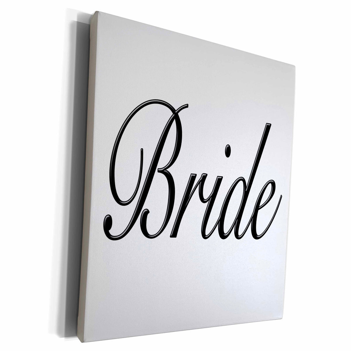 3dRose EvaDane - Quotes - Bride, Black - Museum Grade Canvas Wrap (cw_161132)
