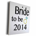 3dRose EvaDane - Funny Quotes - Bride to be 2014 - Museum Grade Canvas Wrap (cw_161156)