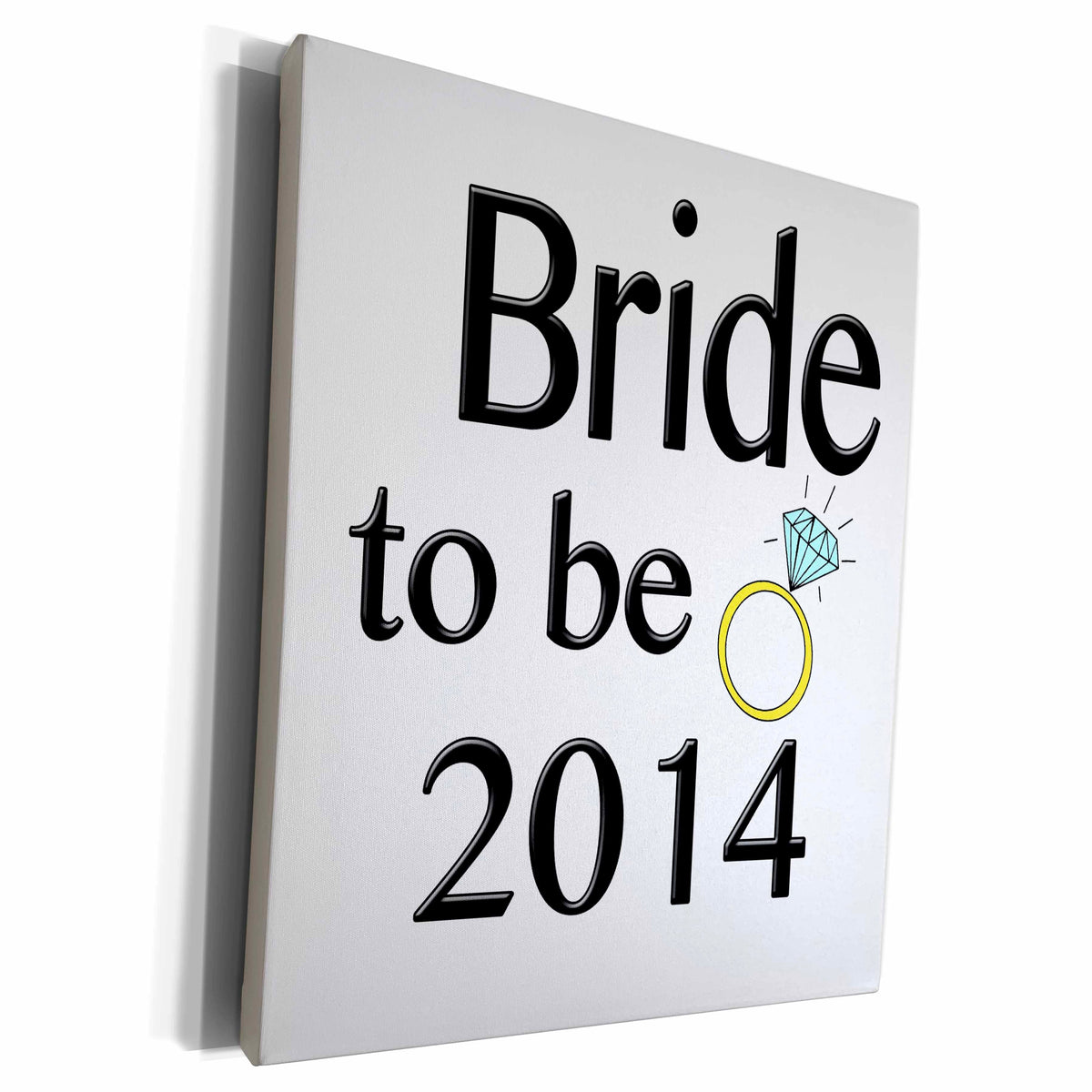 3dRose EvaDane - Funny Quotes - Bride to be 2014 - Museum Grade Canvas Wrap (cw_161156)