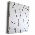 3dRose Keys pattern - Black and white old fashioned antique... - Museum Grade Canvas Wrap (cw_161512)