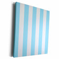 3dRose Light Blue and White Stripes Pattern - vertical... - Museum Grade Canvas Wrap (cw_161542)