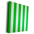 3dRose Dark Green and White Stripes Pattern - vertical... - Museum Grade Canvas Wrap (cw_161544)