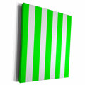 3dRose Neon Green and White Stripes Pattern - vertical... - Museum Grade Canvas Wrap (cw_161545)