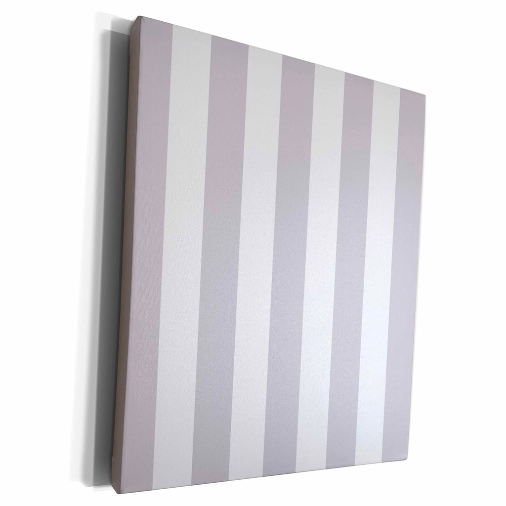 3dRose Grey and White Stripes Pattern - Gray vertical... - Museum Grade Canvas Wrap (cw_161546)