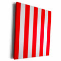 3dRose Red and White Stripes Pattern - vertical striped... - Museum Grade Canvas Wrap (cw_161551)