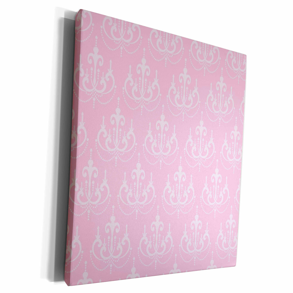 3dRose PS Creations - Pink Chic Chandeliers - Museum Grade Canvas Wrap (cw_162338)