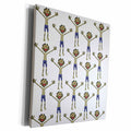 3dRose Boehm Graphics Pattern - Zombie Pattern - Museum Grade Canvas Wrap (cw_162366)
