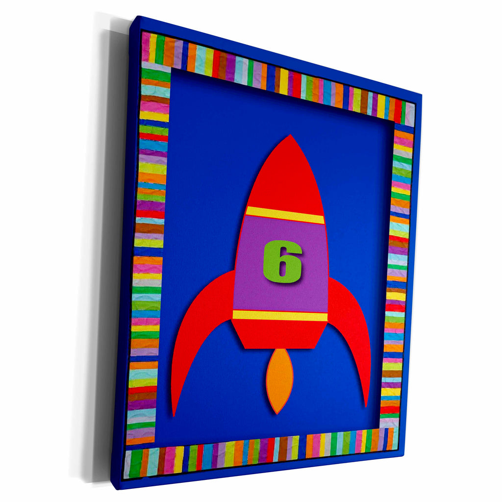 3dRose Beverly Turner Design - Rocket Six - Museum Grade Canvas Wrap (cw_16299)
