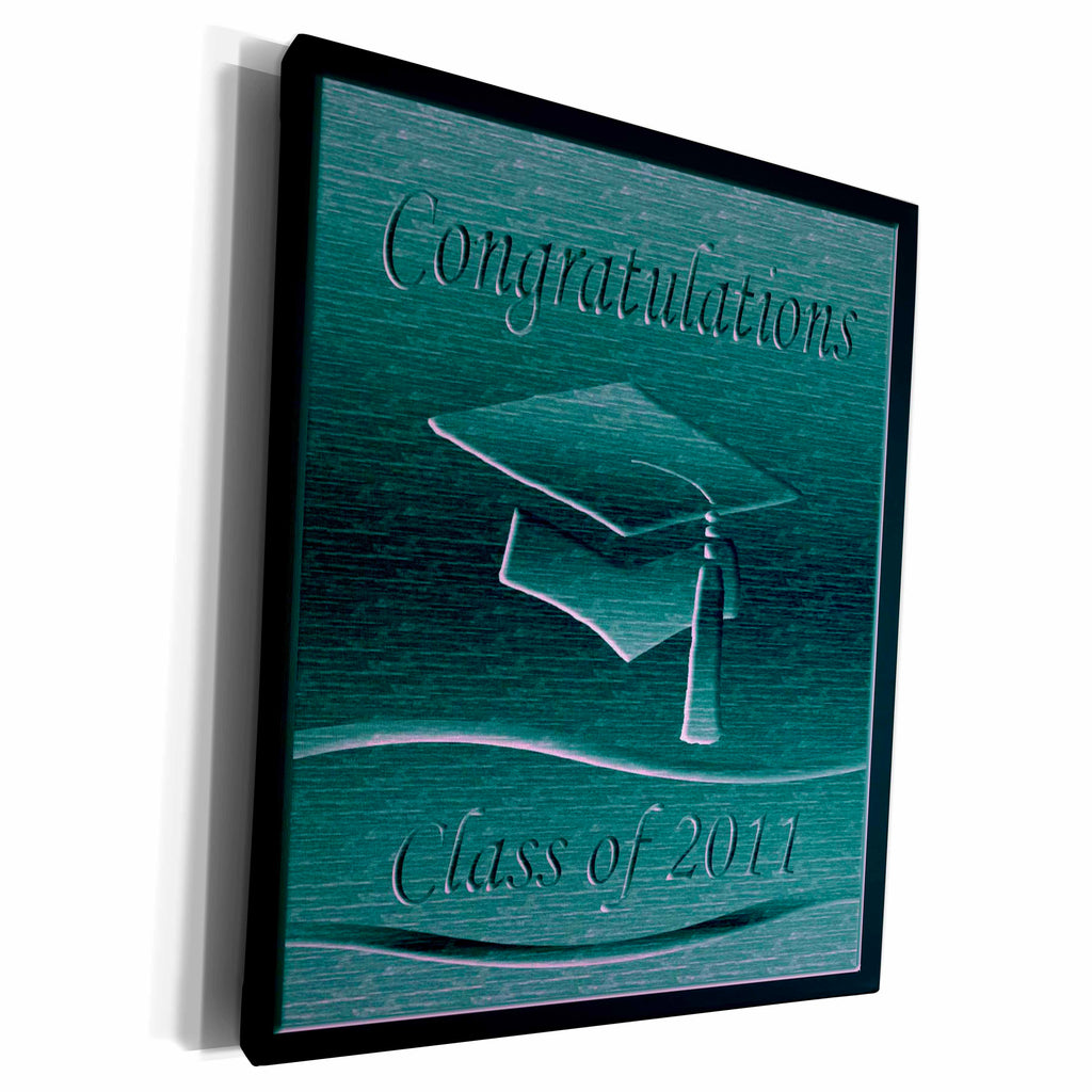 3dRose Cap with Tassel 2011 Green - Museum Grade Canvas Wrap (cw_16350)