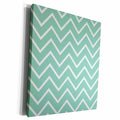 3dRose Chic Girly Mint and White Zigzag Chevron - Museum Grade Canvas Wrap (cw_164667)