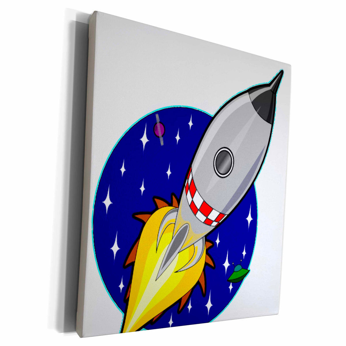 3dRose TNMGraphics Sci Fi - Rocket Taking Off - Museum Grade Canvas Wrap (cw_16471)