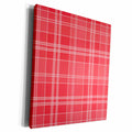 3dRose TNMGraphics Patterns - Pale Red Plaid - Museum Grade Canvas Wrap (cw_16481)