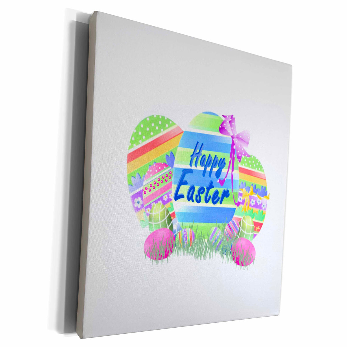 3dRose TNMGraphics Easter - Easter Egg Greetings - Museum Grade Canvas Wrap (cw_16487)