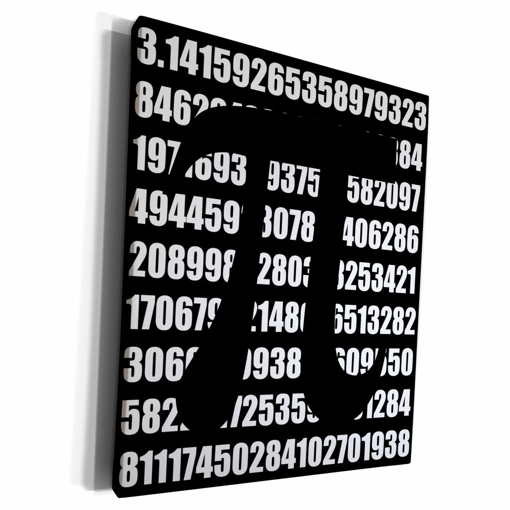 3dRose Pi symbol on number. Math mathematical numeric sign... - Museum Grade Canvas Wrap (cw_164994)