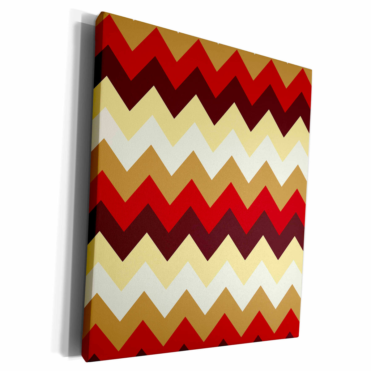 3dRose Colorful chevron pattern in bright fall colors - Museum Grade Canvas Wrap (cw_165750)