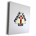 3dRose Deniska Designs Religion - Peace Love God Triangle - Museum Grade Canvas Wrap (cw_16683)