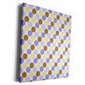 3dRose Mydeas Patterns - Brown and Blue Polka Dots - Museum Grade Canvas Wrap (cw_17431)