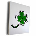 3dRose sketchy four leaf green clover st patrick - Museum Grade Canvas Wrap (cw_175528)