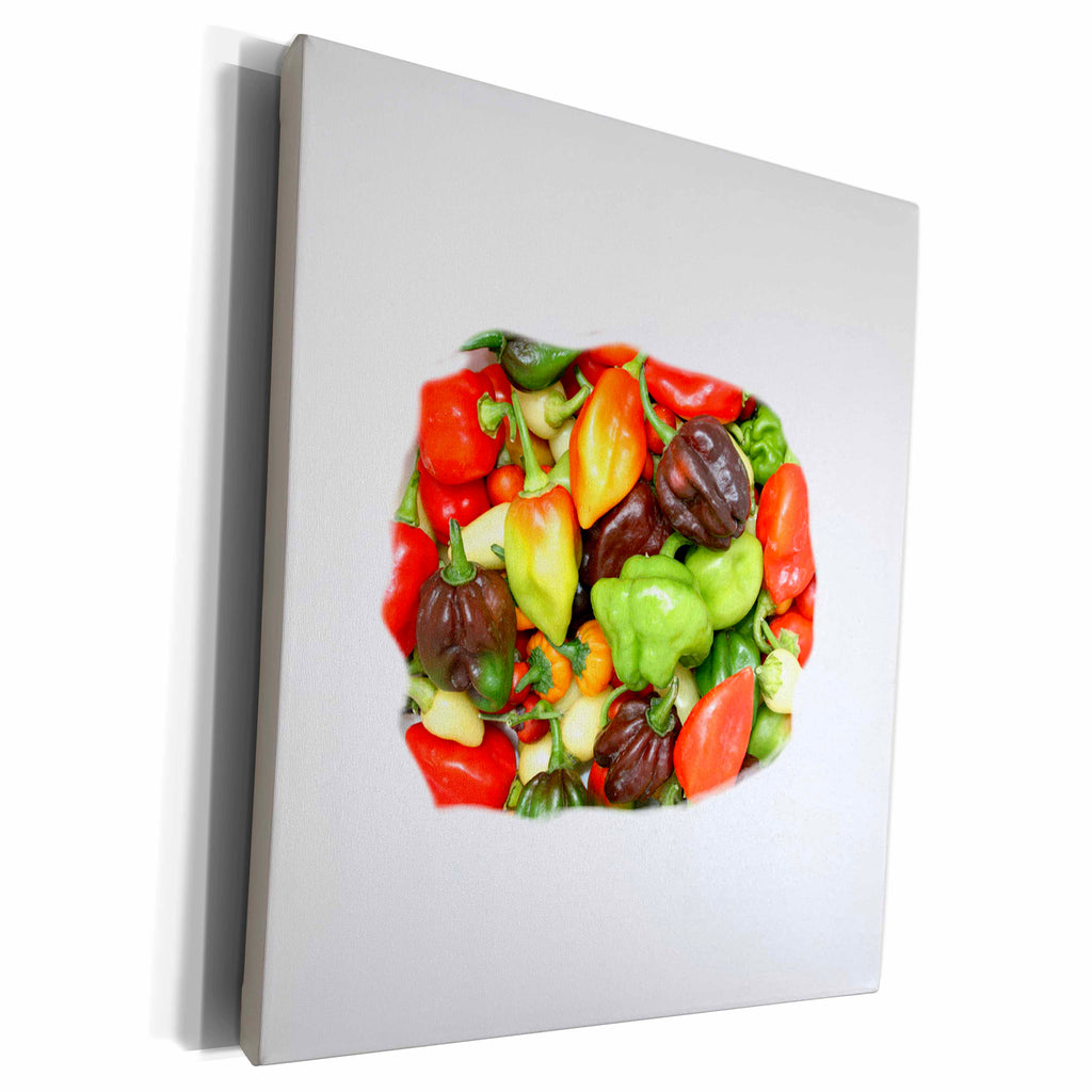 3dRose PepperPile1Round3000x - Museum Grade Canvas Wrap (cw_175644)