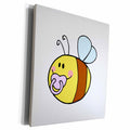 3dRose cute bee with pacifier in mouth - Museum Grade Canvas Wrap (cw_175736)