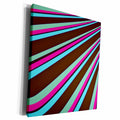 3dRose Blue, Pink, Brown Approaching Stripes - Museum Grade Canvas Wrap (cw_176975)
