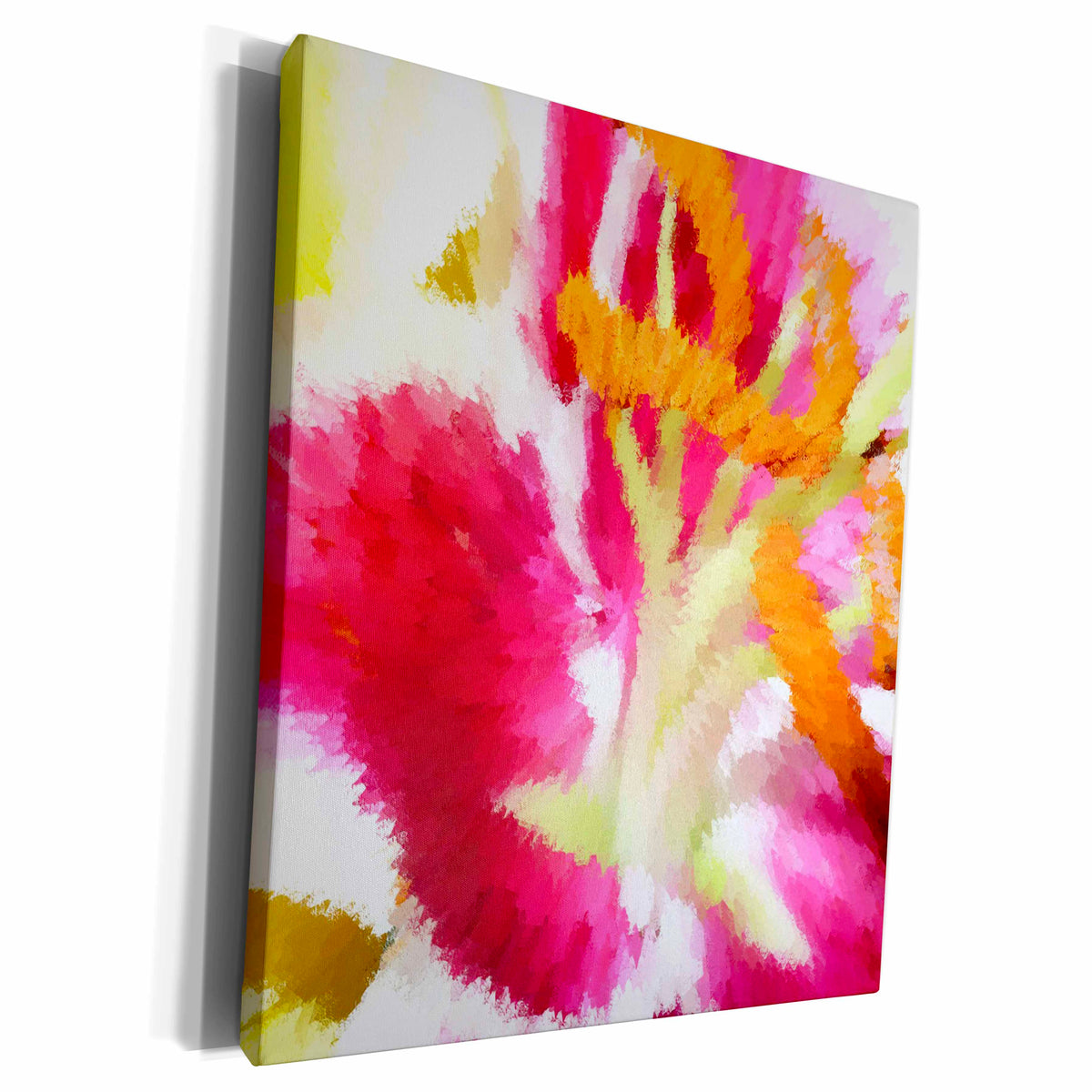3dRose Florene Contemporary Abstract - Fuschia Reaction - Museum Grade Canvas Wrap (cw_17726)