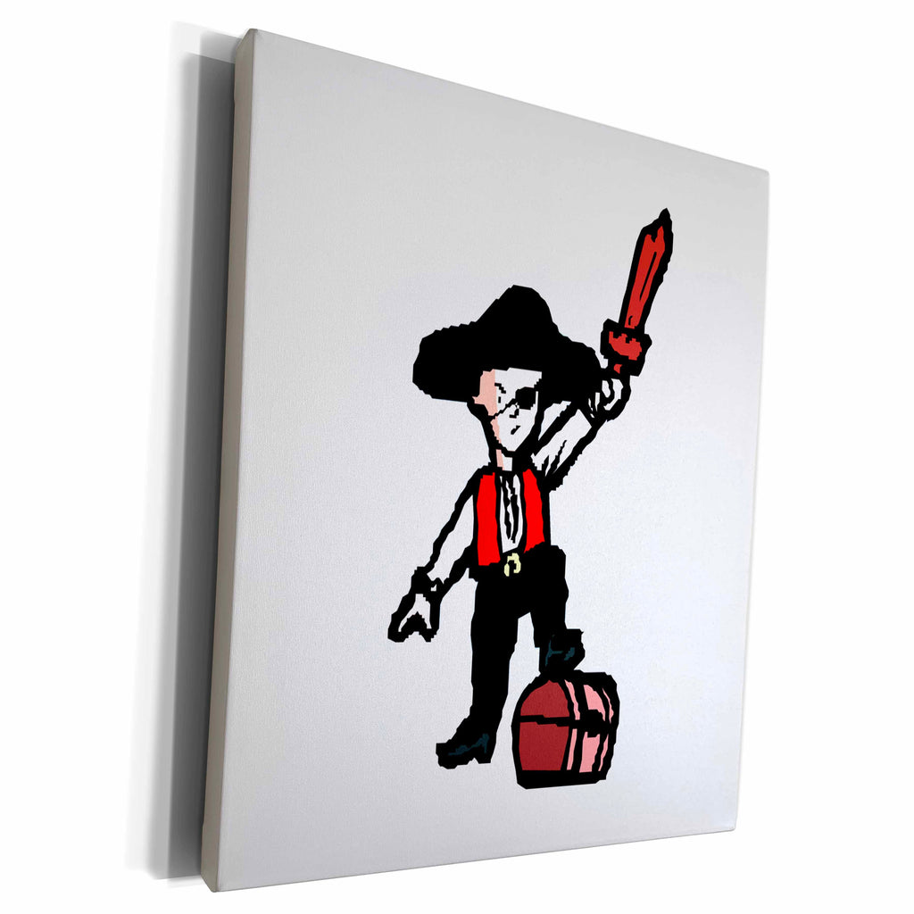 3dRose pirate boy rough graphic - Museum Grade Canvas Wrap (cw_178376)