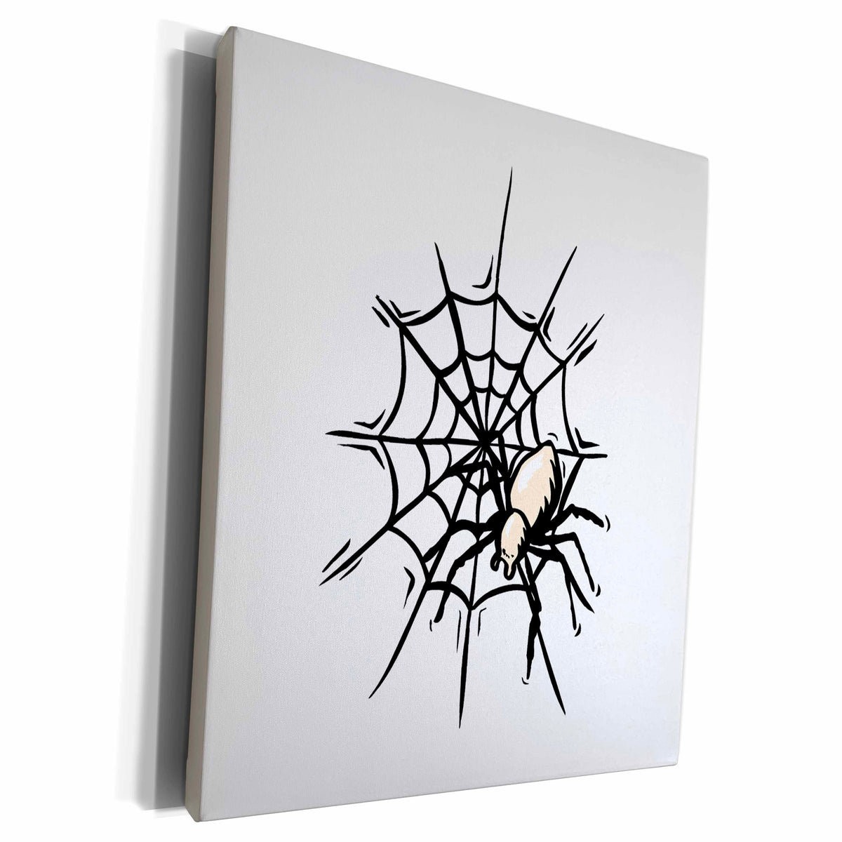 3dRose Spider in web halloween graphic - Museum Grade Canvas Wrap (cw_178389)