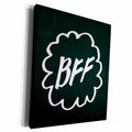 3dRose BrooklynMeme Photo - BFF - Museum Grade Canvas Wrap (cw_178672)